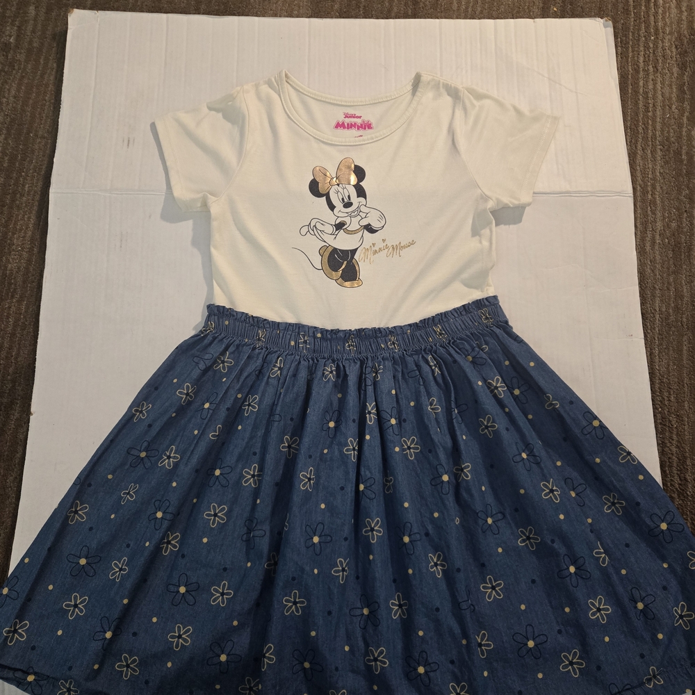 Disney Minnie Mouse Pink and White Shirt
